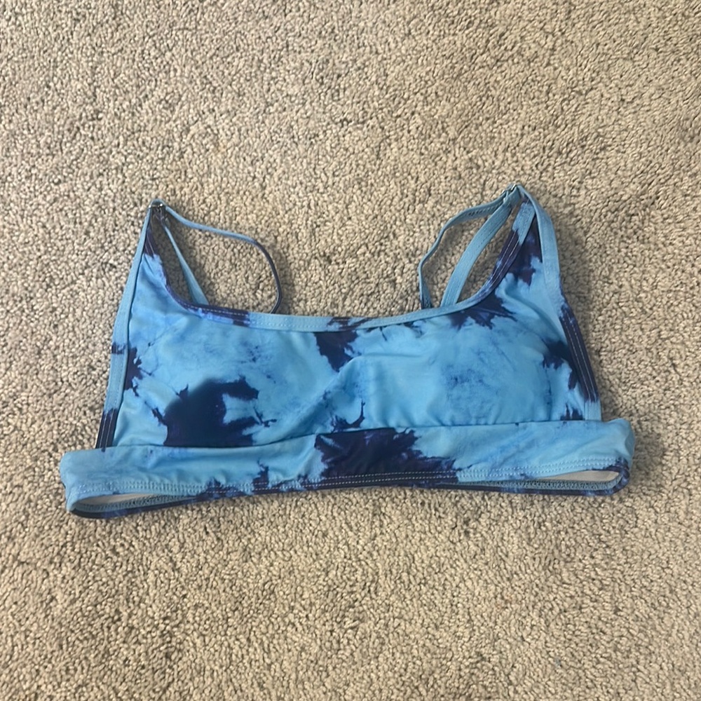 Blue Tie-Dye swimsuit top